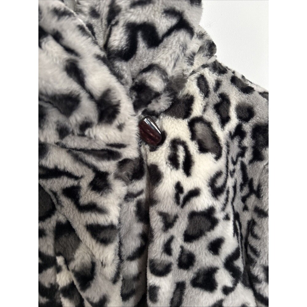 ?Vintage Dennis Basso Women's Plus Faux Fur Tiger Chinchilla Reversible Coat 3X - Picture 2 of 10